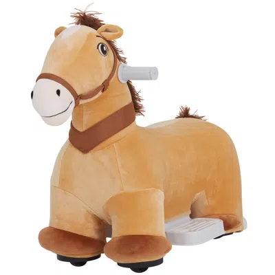 Breebe Toddler 6v Electric Horse Ride On With Music In Brown
