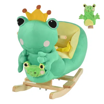 Breebe Toddler Frog Ride-on Rocker With Seat Belt In Green