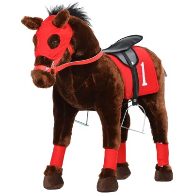 Breebe Toddler Ride-on Horse With Neighing Sound In Brown