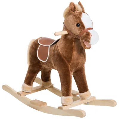 Breebe Toddler Rocking Horse With Sound Effects In Brown