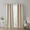 Breebe Tonal Printed Faux Silk Total Blackout Curtain Panel Pair(2 Pcs Window Panels) In Neutral