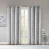 Breebe Total Blackout Metallic Print Grommet Top Curtain Panel(only 1 Pc Panel) In Gray