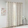 Breebe Total Blackout Metallic Print Grommet Top Curtain Panel(only 1 Pc Panel) In Neutral