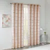 Breebe Total Blackout Metallic Print Grommet Top Curtain Panel(only 1 Pc Panel) In Pink