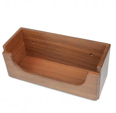Breebe Traditional Solid Teak Guest Paper Towel Holder In Brown