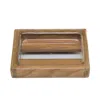Breebe Traditional Solid Teak Vanity Soap Dish In Brown