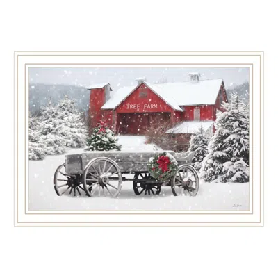 Breebe Tree Farm Wagon White Framed Wall Art By Lori Deiter In Multi