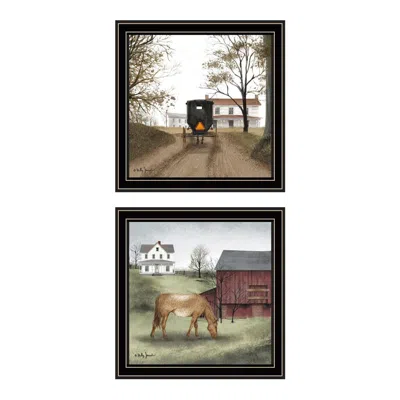 Breebe Trendy Decor 4u 2 Piece The Old Mare, Heading' Home Black Wall Art By Billy Jacobs In Multi