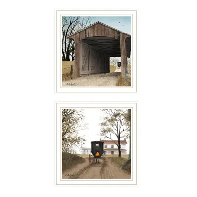 Breebe Trendy Decor 4u Headin' Home White Wall Art By Billy Jacobs In Multi