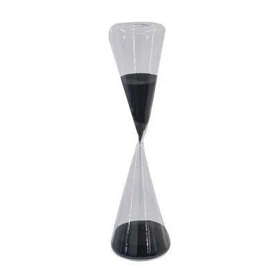 Breebe Triangular Shape Hourglass 15.5 Inch With Black Sand 90 Minute Timer In Gray