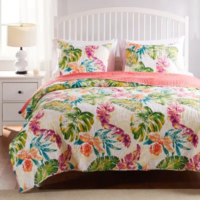 Breebe Tropics Quilt Set 3-piece Full/queen In Multi