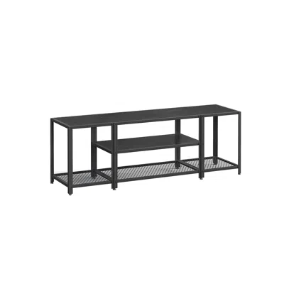 BREEBE TV STAND FOR TVS UP TO 65'' BLACK WITH WOOD GRAIN