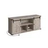 Breebe 23.9" High Tv Stand For Tvs Up To 75 Inches Misty Gray