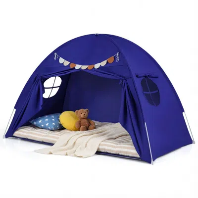 Breebe Twin Size Indoor Canopy Tent For Kids With 2 Window And Suits 3+ In Blue