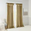 Breebe Twist Tab Lined Window Curtain Panel Bronze 50x120' In Brown
