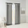Breebe Twist Tab Lined Window Curtain Panel Charcoal 50x108' In Gray