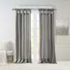 Breebe Twist Tab Lined Window Curtain Panel Charcoal 50x84' In Gray