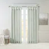 Breebe Twist Tab Lined Window Curtain Panel Dusty Aqua 50x95' In Green