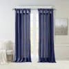 Breebe Twist Tab Lined Window Curtain Panel Navy 50x120' In Blue