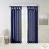 Breebe Twist Tab Lined Window Curtain Panel Navy 50x84' In Blue