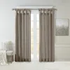 Breebe Twist Tab Lined Window Curtain Panel Pewter 50x120' In Brown