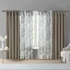 Breebe Twist Tab Lined Window Curtain Panel Pewter 50x84' In Brown