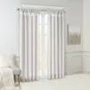Breebe Twist Tab Lined Window Curtain Panel Silver 50x120' In White