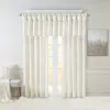 Breebe Twist Tab Lined Window Curtain Panel White 50x95' In Neutral