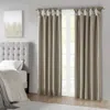 Breebe Twist Tab Total Blackout Window Curtain Panel Pewter 50x84' Blackout In Brown