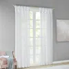 Breebe Twist Tab Voile Sheer Window Pair In White