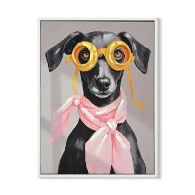Breebe Vacation Day Puppy Wall Decor, Graphic Art Print On Canvas 16x12 In In Multi