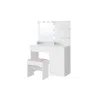 Breebe Vanity Desk With Mirror And Lights, Makeup Vanity With Upholstered Vanity Stool, 9 Dimmable Led Ligh