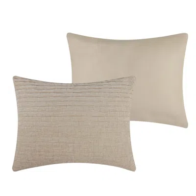 Breebe Velvet Crush Khaki Sham Standard In Brown
