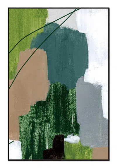 Breebe Verda Black Framed Wall Art In Multi