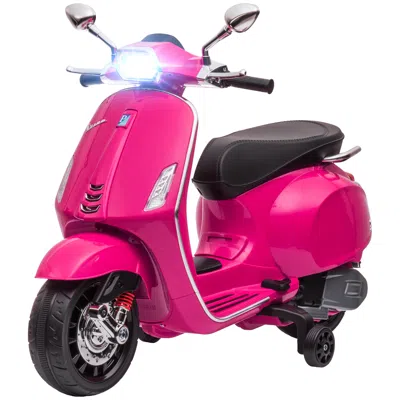 Breebe Vespa Ride-on Motorcycle For Toddlers With Music In Pink