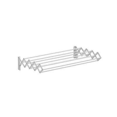 Breebe Wall-mounted Drying Rack Clothing 15.7"d X 24.1"w X 4.7"h - Cloud White In Metallic