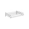 Breebe Wall-mounted Expandable Steel Clothes Drying Rack With 9 Rods Cloud White