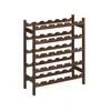 Breebe Walnut 5-tier Wine Rack