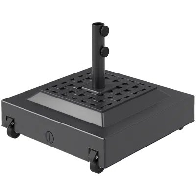 Breebe Wheeled Heavy Duty Patio Umbrella Base In Black