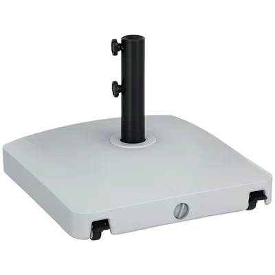 Breebe Wheeled Patio Umbrella Base With Fillable Tank In Gray