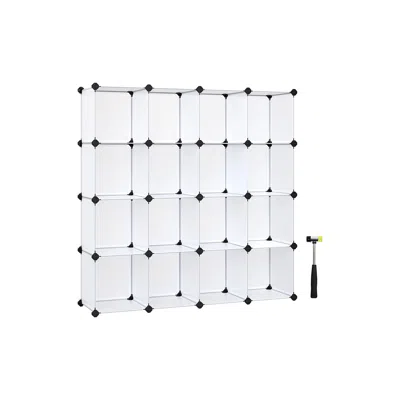Breebe White 16 Cubes Plastic Storage Organizer