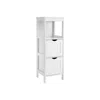Breebe White Bathroom Tower With Drawers