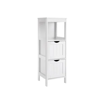 Breebe White Bathroom Tower With Drawers