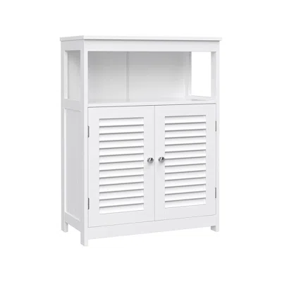 Breebe White Free Standing Bathroom Cabinet With Shelf