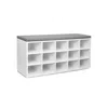 Breebe White Shoe Bench With Cushion