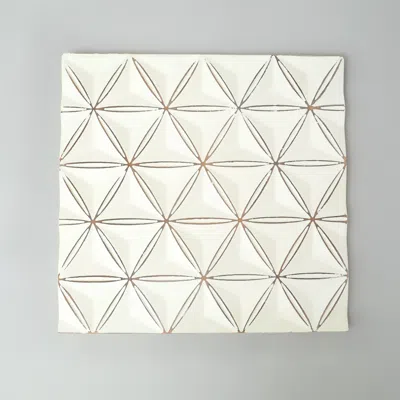 Breebe White Square Shape Handcrafted Mdf Wall Decor 16 X 16" Elegant Home Accent