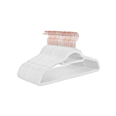 Breebe White Velvet Hangers 30 Pack For Home Storage
