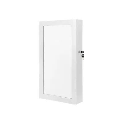 Breebe White Wall-mounted Jewelry Armoire With Mirror