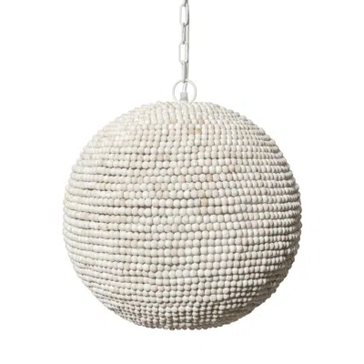 Breebe Whitewash Beaded Ball Hanging Pendent Light