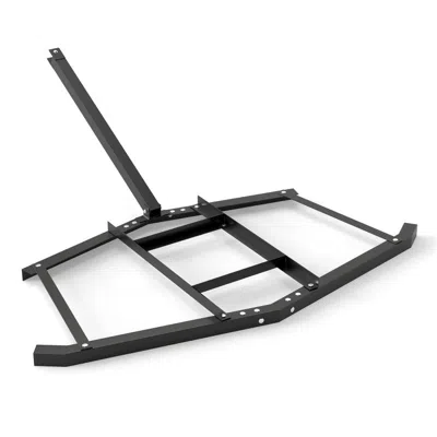 Breebe Wide Driveway Drag Tow Behind Landscape Leveling Rake With Reinforced Bars In Black